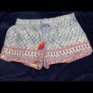 Vineyard Vines Coral Boarder Pull On Shorts White Cap